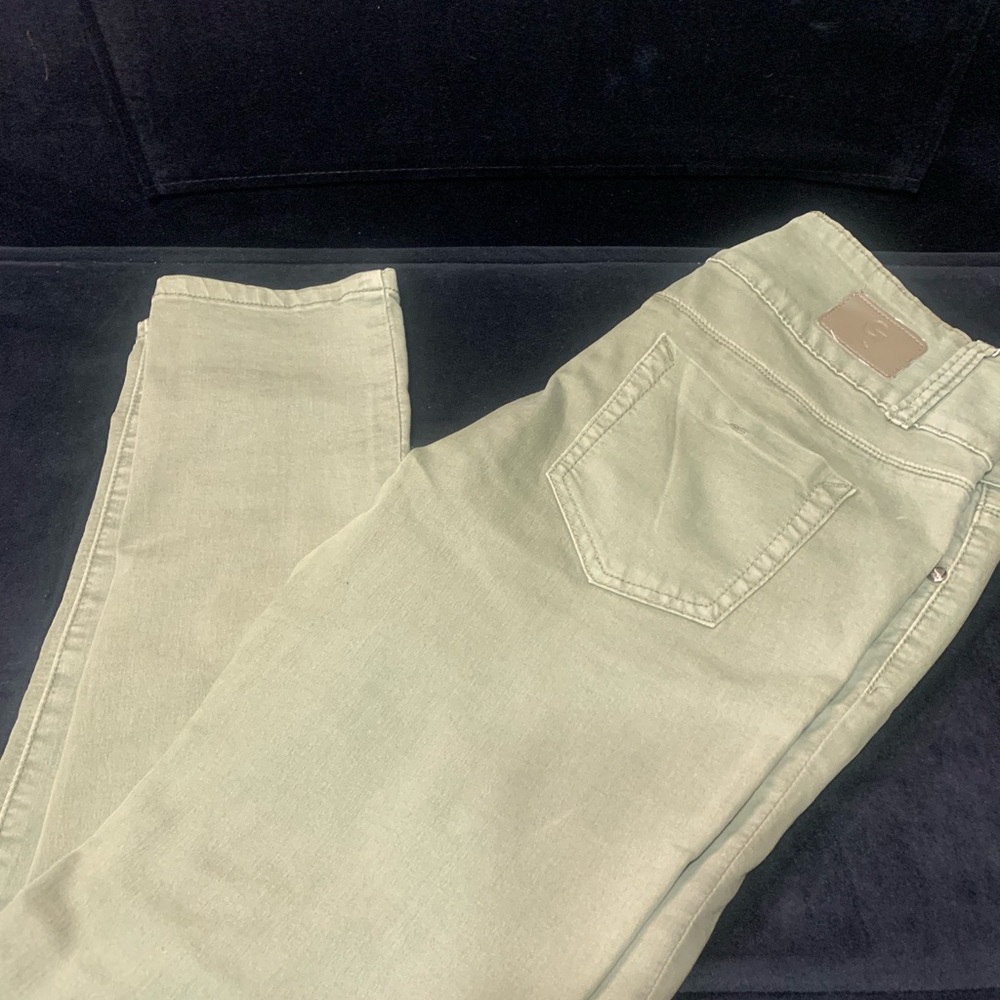 GOGO Women's Skinny Jeans in Olive Green